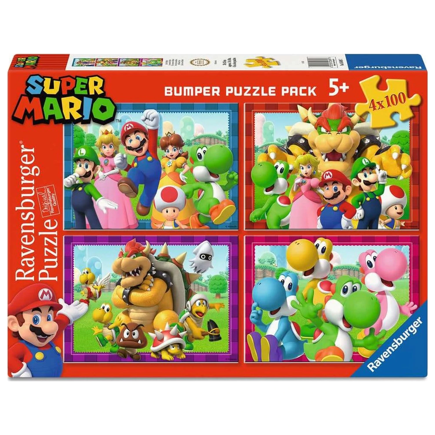 Super Mario Puzzle Set 4-în-1 Timp pentru Mario! (4x100 Piese) poza produsului