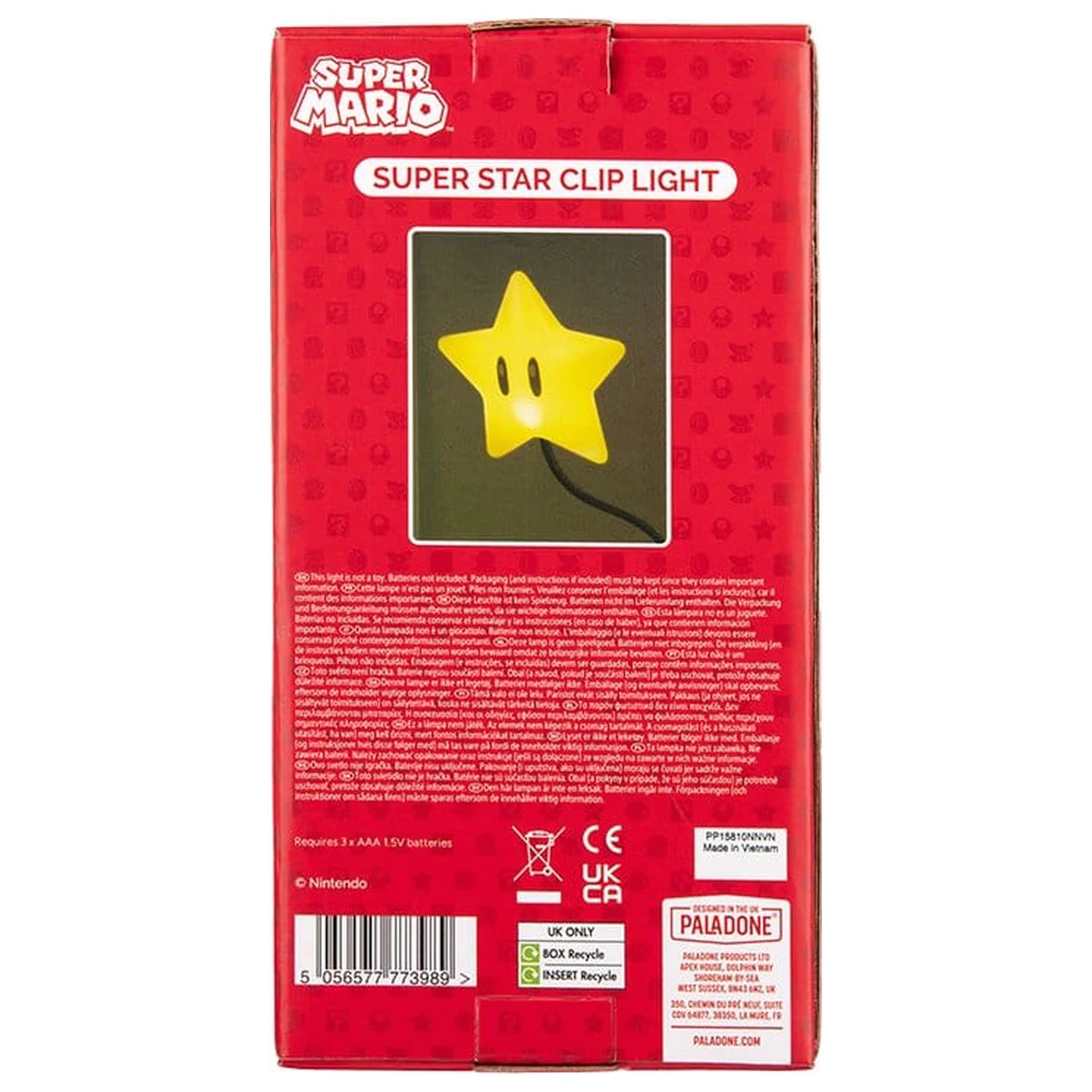 Super Mario Lumina Super Star Clip 33 cm poza produsului