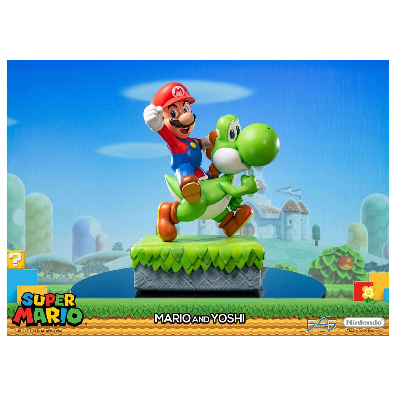 Super Mario Statuie Mario si Yoshi 48 cm poza produsului
