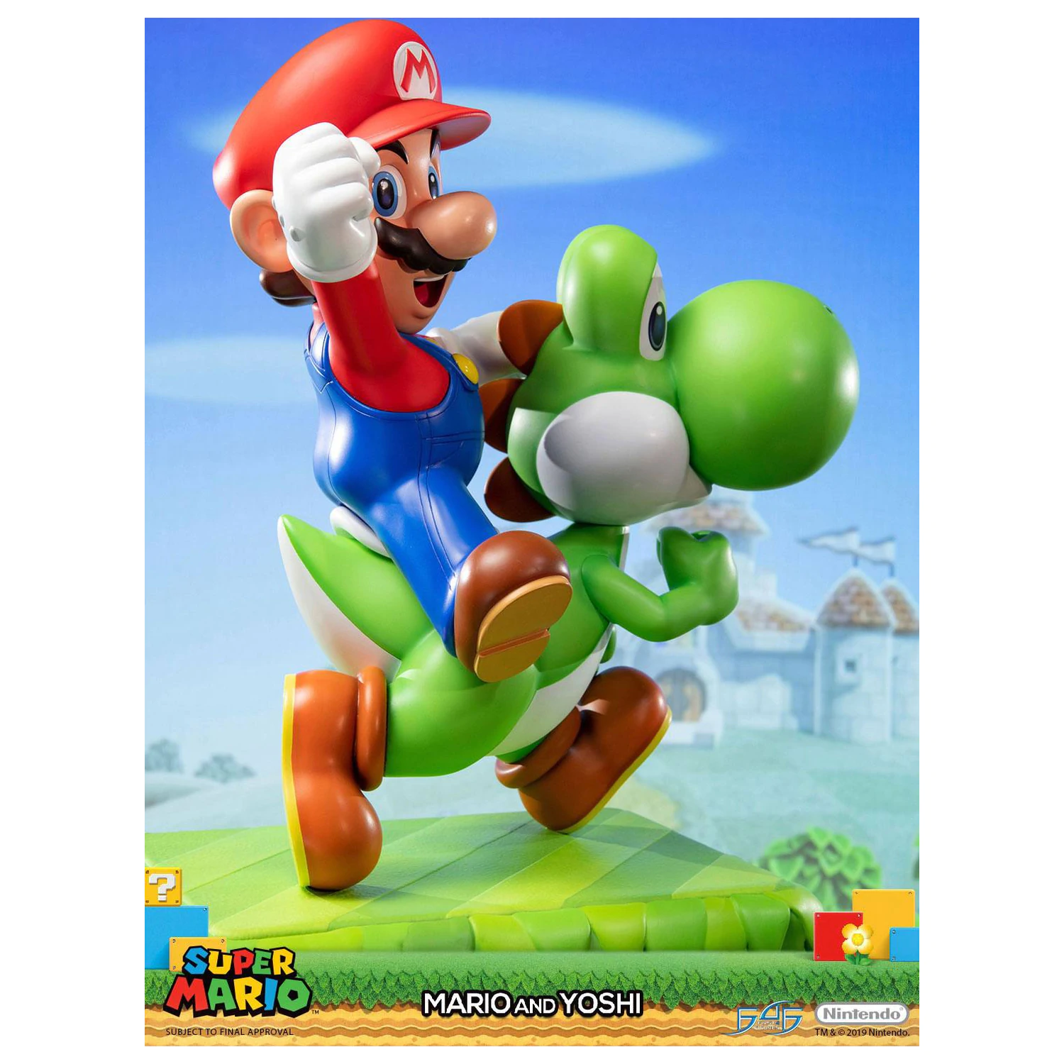 Super Mario Statuie Mario si Yoshi 48 cm poza produsului