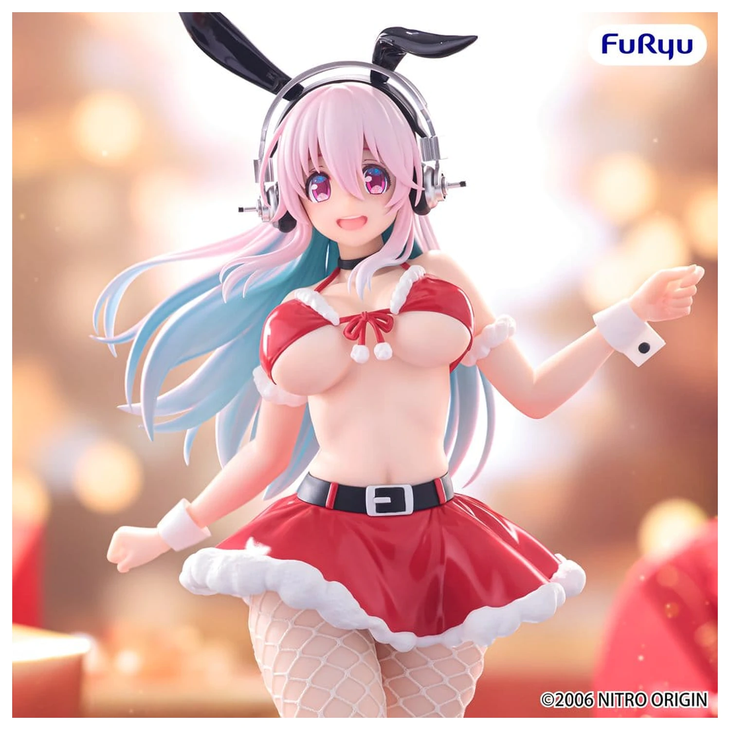 Super Sonico BiCute Bunnies PVC Figura Santa Ver. 30 cm poza produsului