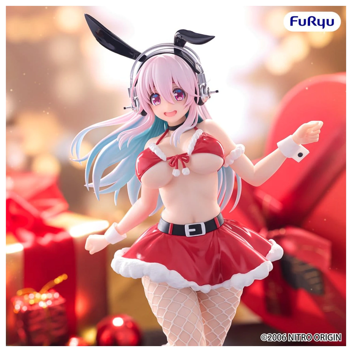 Super Sonico BiCute Bunnies PVC Figura Santa Ver. 30 cm poza produsului