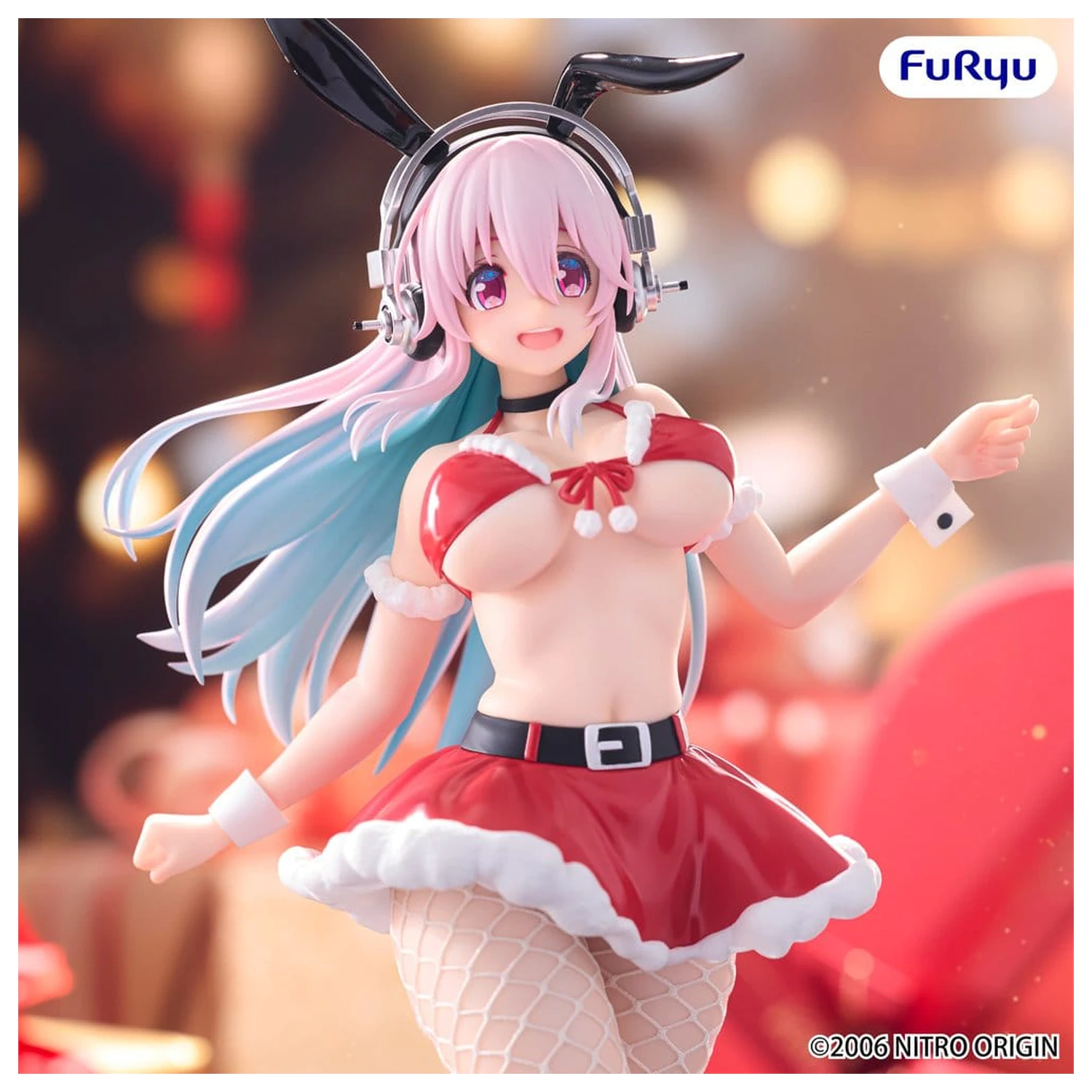 Super Sonico BiCute Bunnies PVC Figura Santa Ver. 30 cm poza produsului