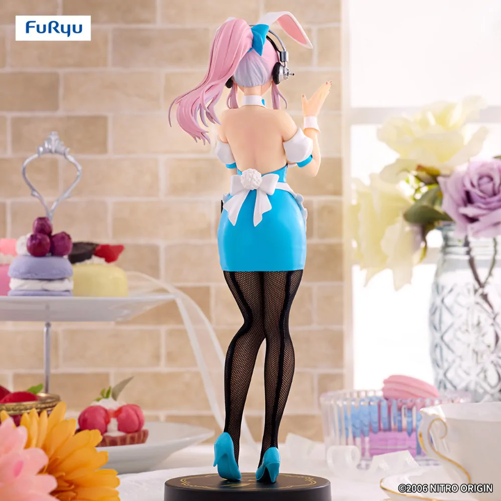 Statuie PVC Super Sonico BiCute Bunnies Waitress Light Blue Color Ver. 28 cm poza produsului