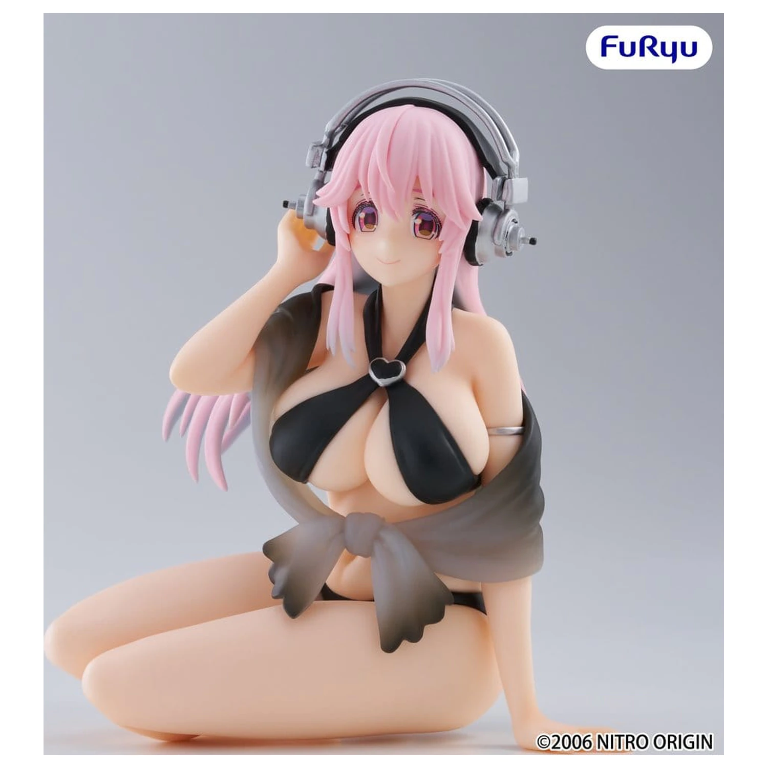 Super Sonico Noodle Stopper Statuie PVC Super Sonico Swimsuit Black Color Ver. 10 cm poza produsului