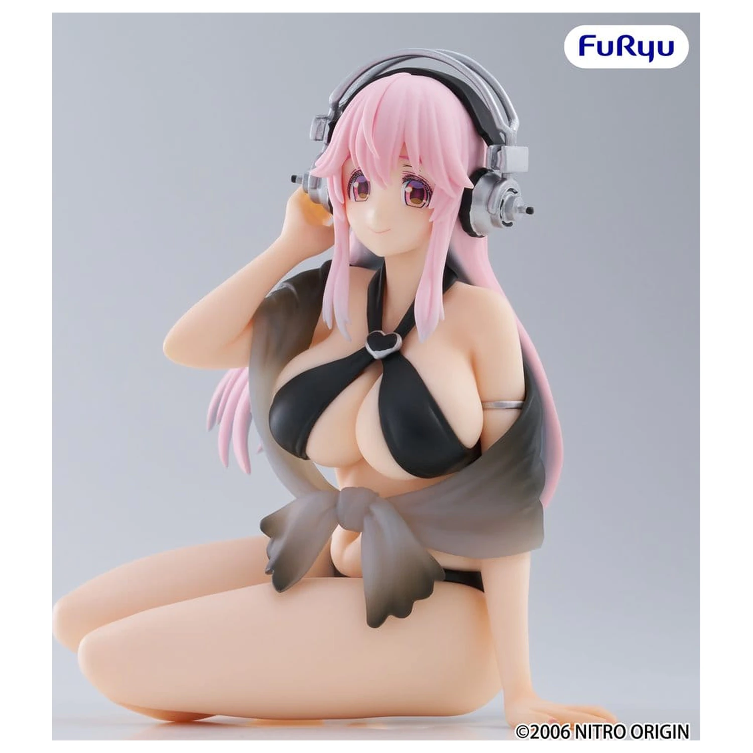 Super Sonico Noodle Stopper Statuie PVC Super Sonico Swimsuit Black Color Ver. 10 cm poza produsului
