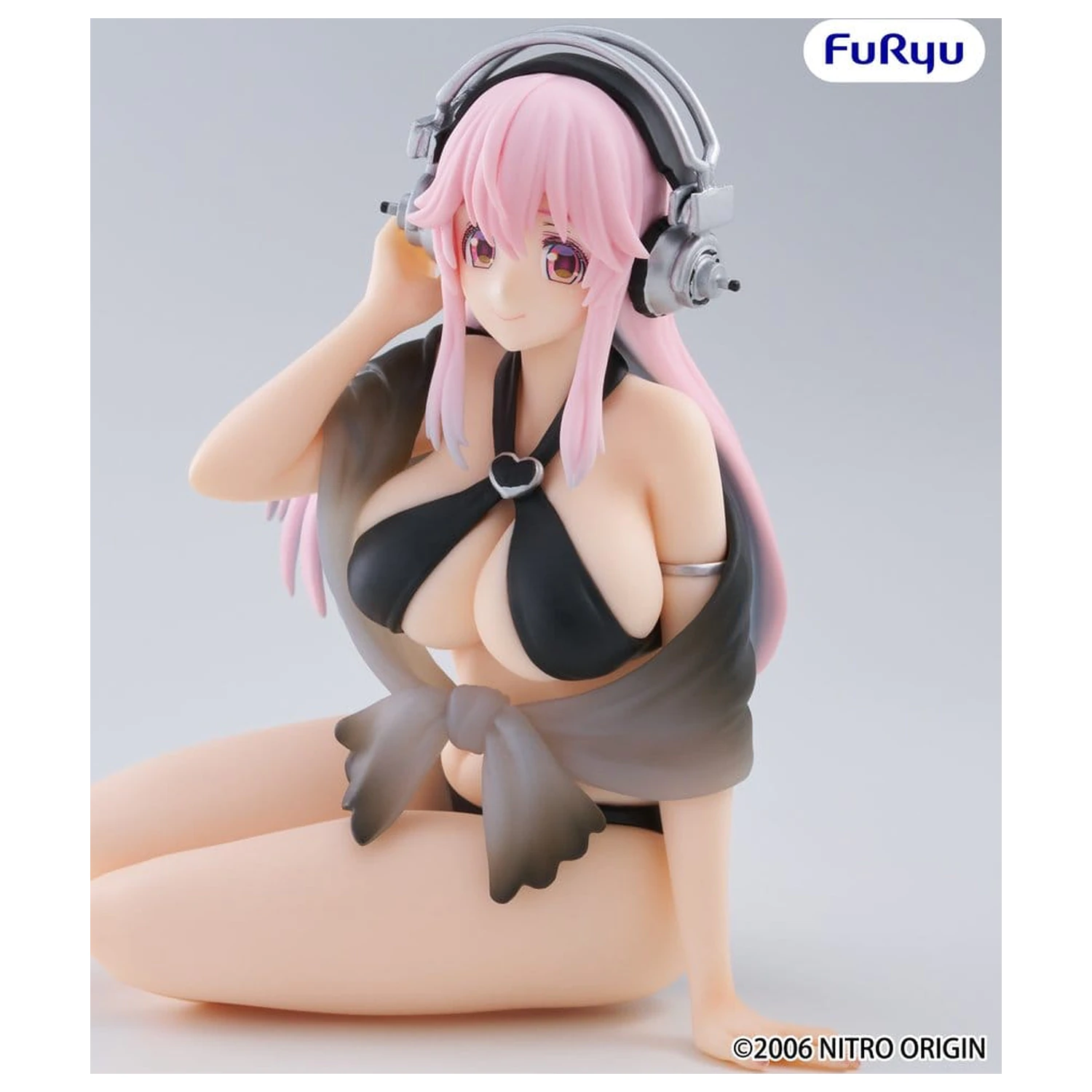 Super Sonico Noodle Stopper Statuie PVC Super Sonico Swimsuit Black Color Ver. 10 cm poza produsului