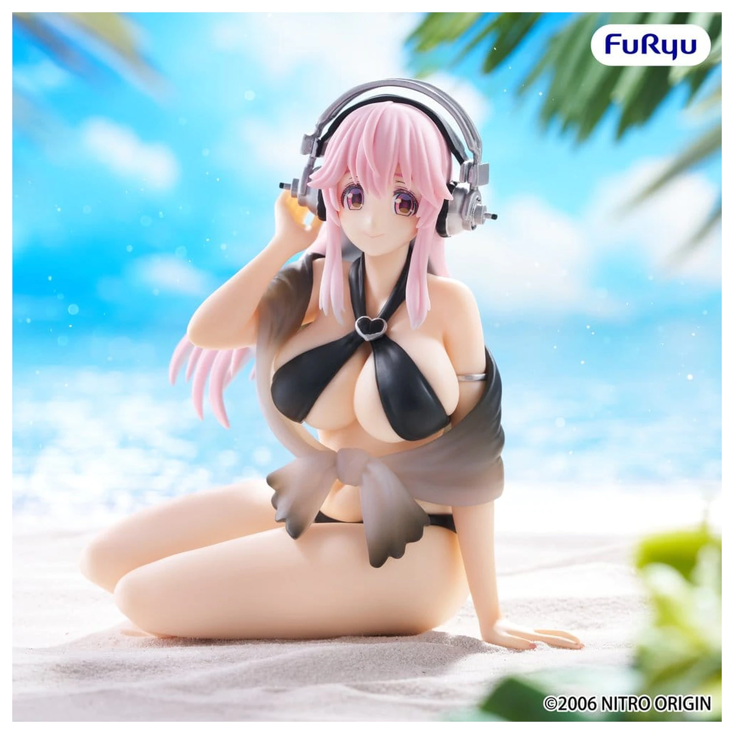 Super Sonico Noodle Stopper Statuie PVC Super Sonico Swimsuit Black Color Ver. 10 cm poza produsului