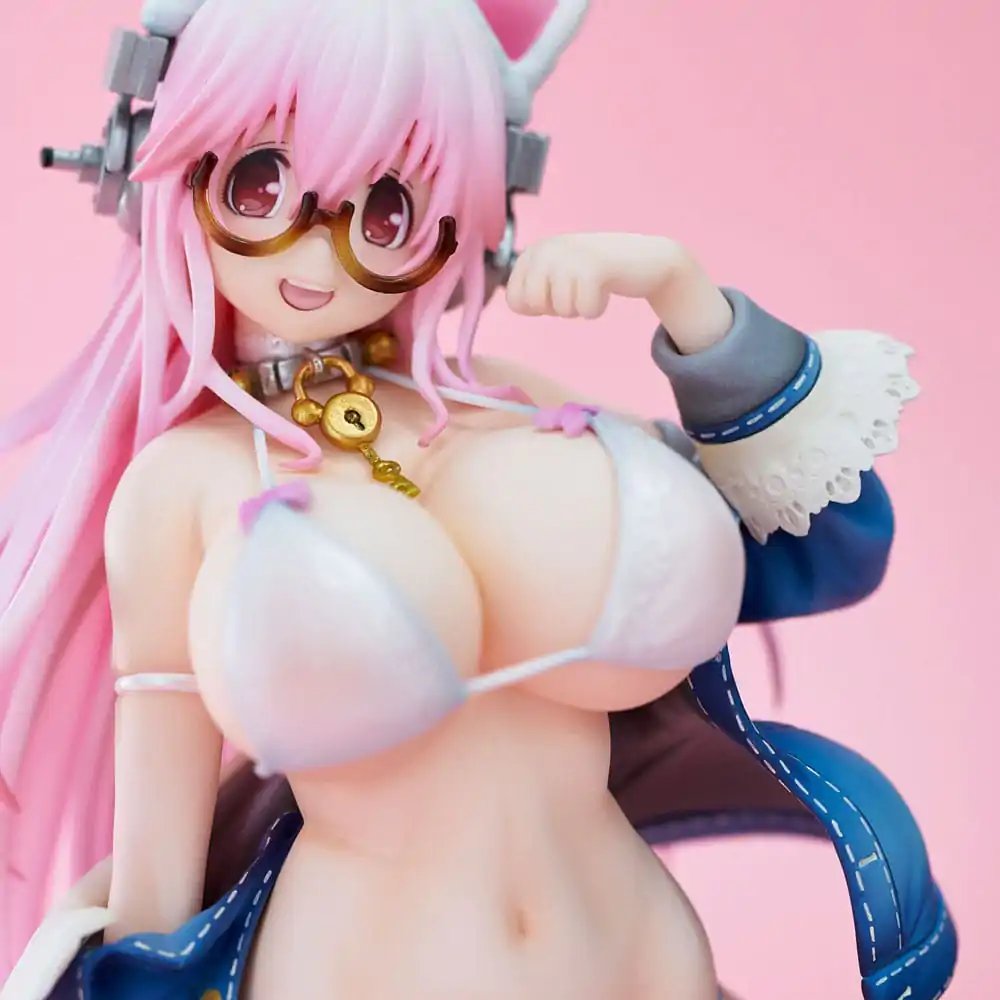 Super Sonico Statuie PVC Super Sonico White Cat Ver. 27 cm poza produsului