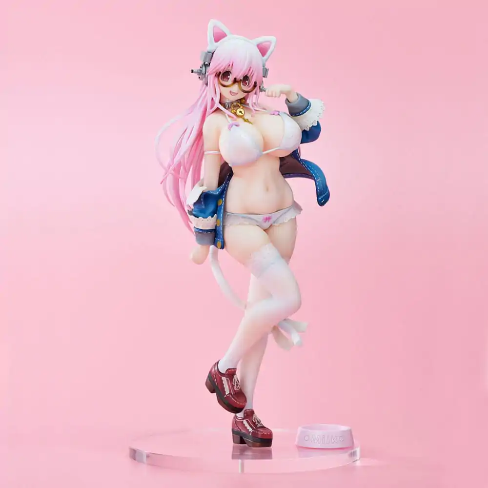 Super Sonico Statuie PVC Super Sonico White Cat Ver. 27 cm poza produsului