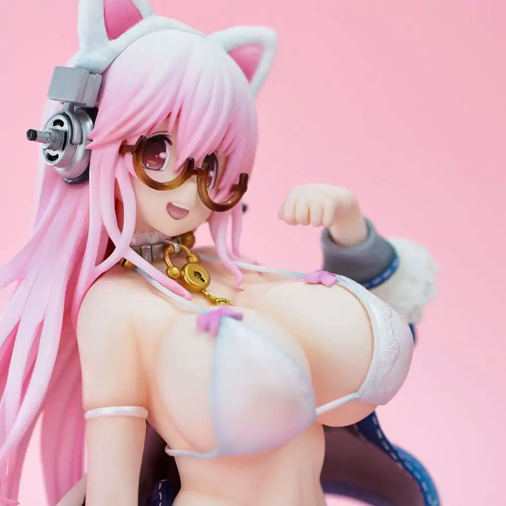 Super Sonico Statuie PVC Super Sonico White Cat Ver. 27 cm poza produsului