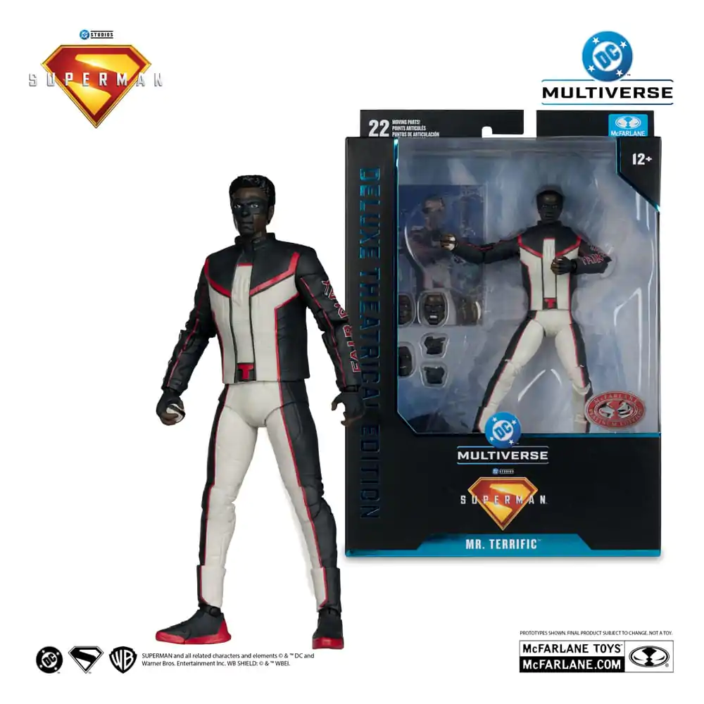 Superman (2025) DC Multiverse Deluxe Theatrical Edition Figurina de acțiune Mr. Terrific (Red Platinum Edition) 18 cm poza produsului