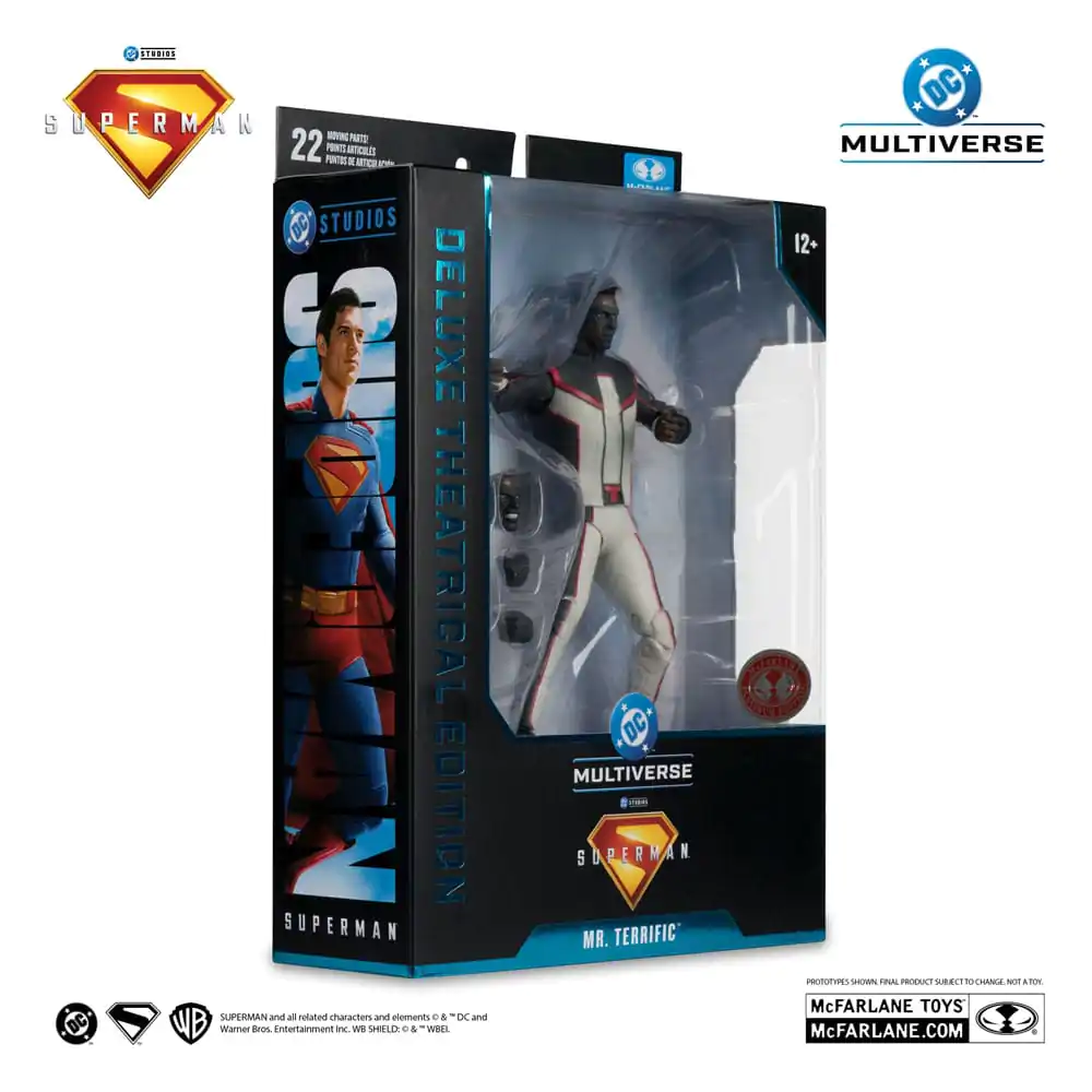 Superman (2025) DC Multiverse Deluxe Theatrical Edition Figurina de acțiune Mr. Terrific (Red Platinum Edition) 18 cm poza produsului