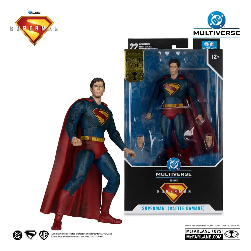 Superman (2025) DC Multiverse Action Figure Superman (Battle Damaged) (Gold Label) 18 cm figurină de acțiune poza produsului