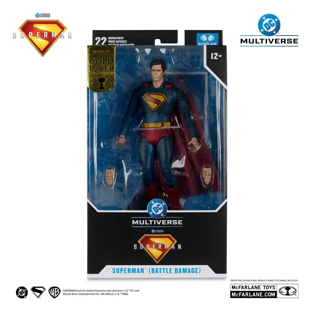 Superman (2025) DC Multiverse Action Figure Superman (Battle Damaged) (Gold Label) 18 cm figurină de acțiune poza produsului