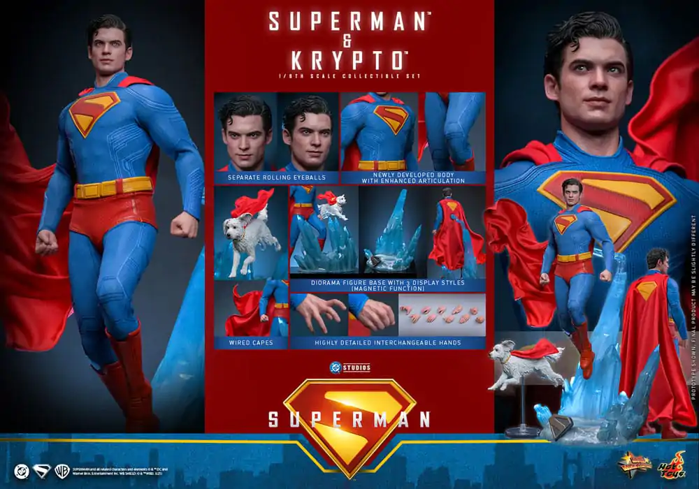 Superman (2025) Movie Masterpiece figurina de actiune 1/6 Superman & Krypto 33 cm poza produsului