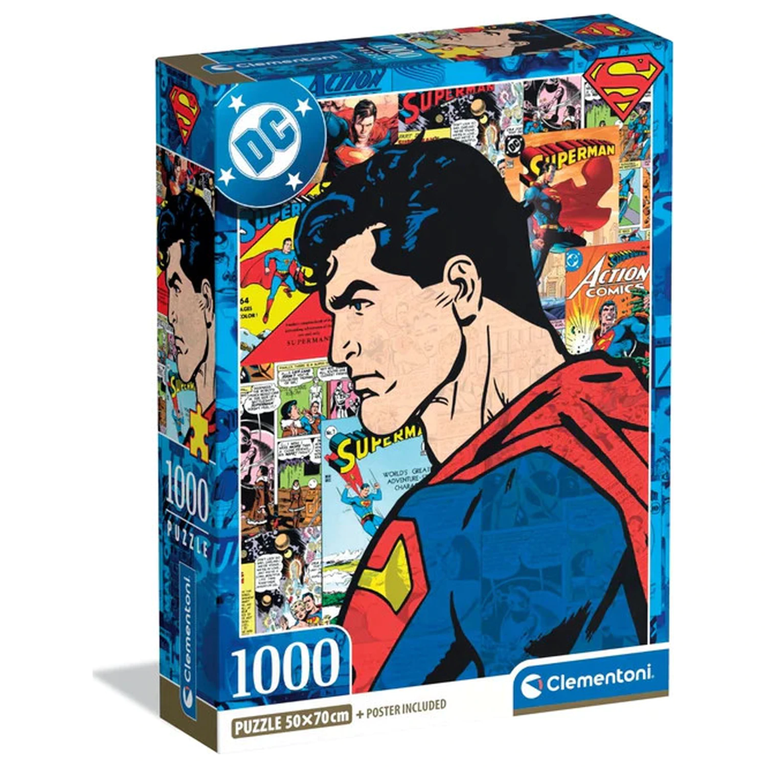 Superman Comic Puzzle compact cu 1000 piese poza produsului