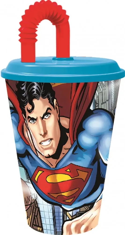 Superman Straw Cup, plastic 430 ml poza produsului