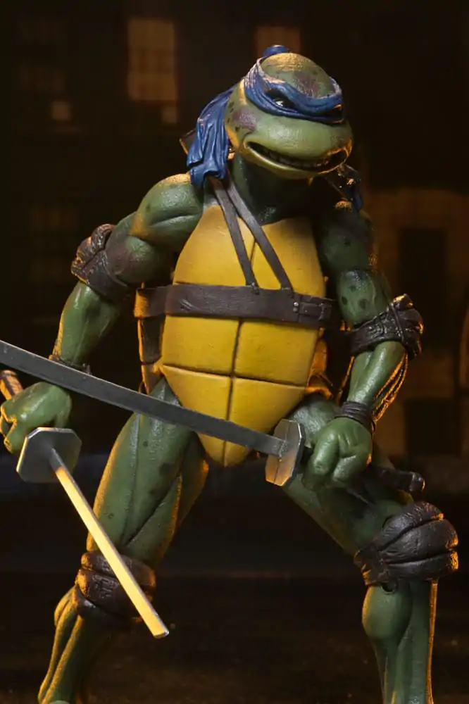 Teenage Mutant Ninja Turtles (1990 Movie) Action Figure Bătălie pe Acoperiș Shredder vs Leo 18 cm poza produsului