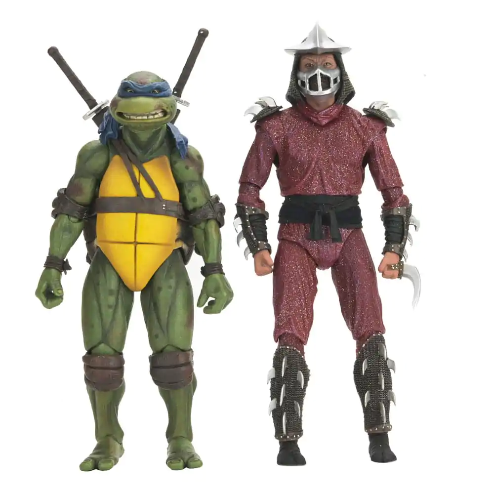 Teenage Mutant Ninja Turtles (1990 Movie) Action Figure Bătălie pe Acoperiș Shredder vs Leo 18 cm poza produsului