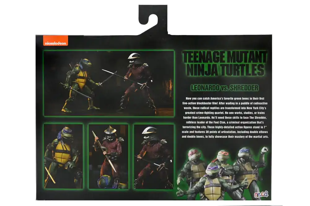 Teenage Mutant Ninja Turtles (1990 Movie) Action Figure Bătălie pe Acoperiș Shredder vs Leo 18 cm poza produsului