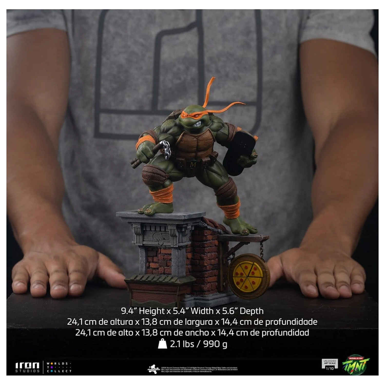 Teenage Mutant Ninja Turtles Art Scale Statuie 1/10 Michelangelo Unleashed 24 cm poza produsului
