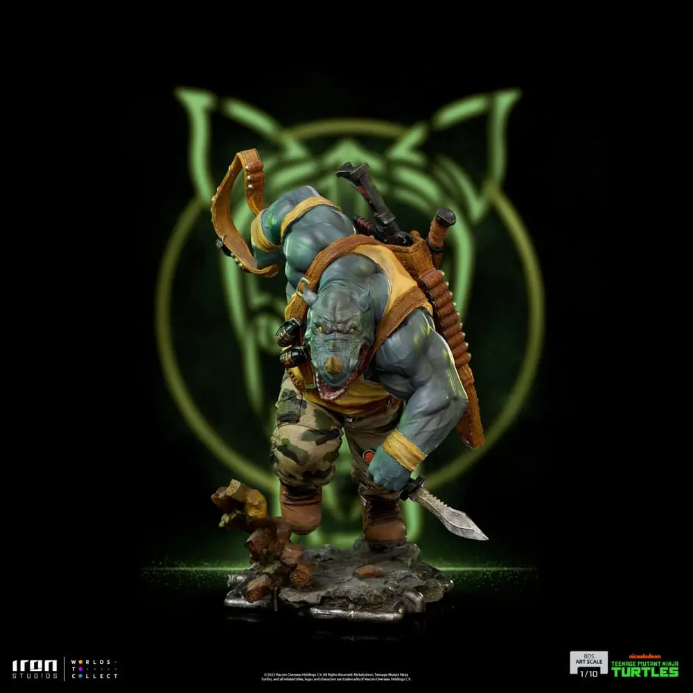 Statuie Teenage Mutant Ninja Turtles BDS Art Scale 1/10 Rocksteady 24 cm poza produsului