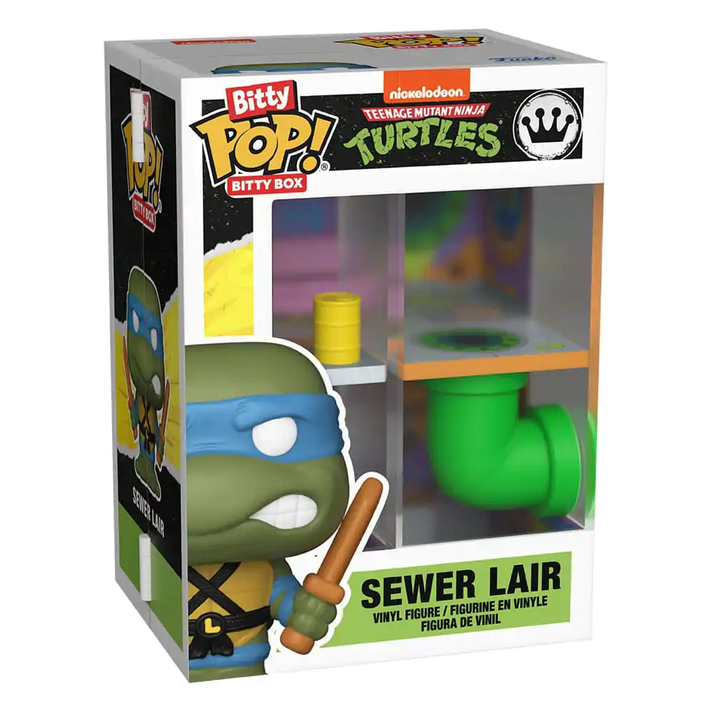 Teenage Mutant Ninja Turtles Bitty Funko POP! Bitty Box Display cu 2 Figurine Vinyl Sewer Lair poza produsului