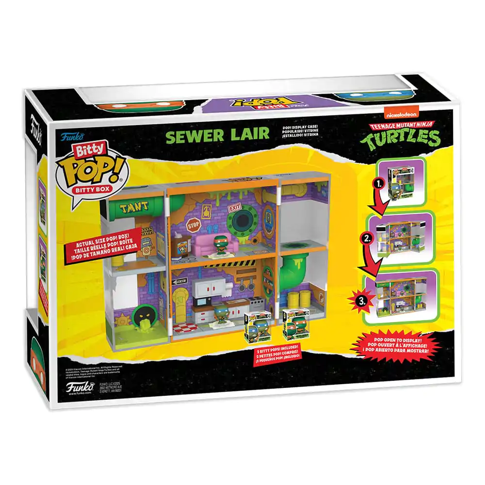 Teenage Mutant Ninja Turtles Bitty Funko POP! Bitty Box Display cu 2 Figurine Vinyl Sewer Lair poza produsului