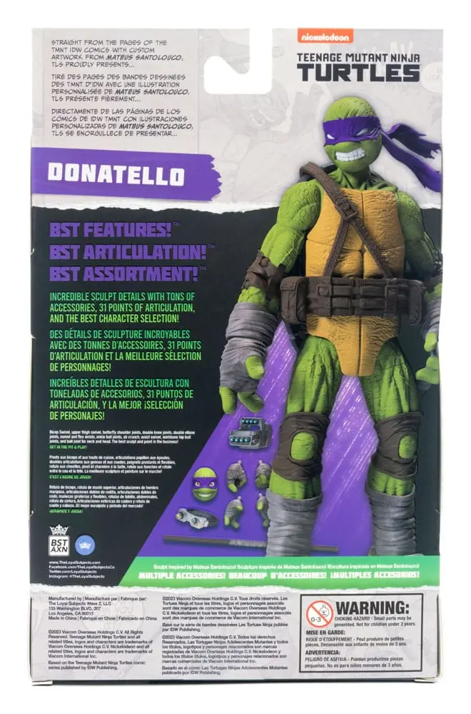 Teenage Mutant Ninja Turtles BST AXN Figurina de acțiune Donatello (IDW Comics) 13 cm poza produsului