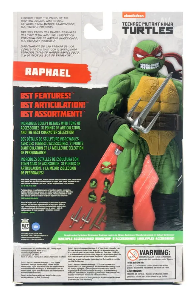 Teenage Mutant Ninja Turtles BST AXN figurină de acțiune Raphael (IDW Comics) 13 cm poza produsului