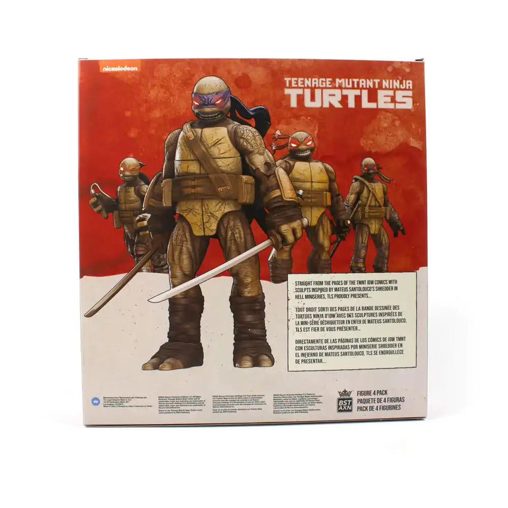 Figurine de acțiune Teenage Mutant Ninja Turtles BST AXN 4-Pack Broască Țestoasă Zombie (IDW Comics) 13 cm poza produsului