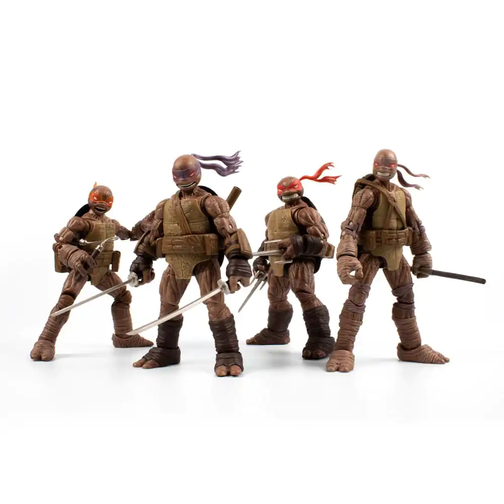 Figurine de acțiune Teenage Mutant Ninja Turtles BST AXN 4-Pack Broască Țestoasă Zombie (IDW Comics) 13 cm poza produsului