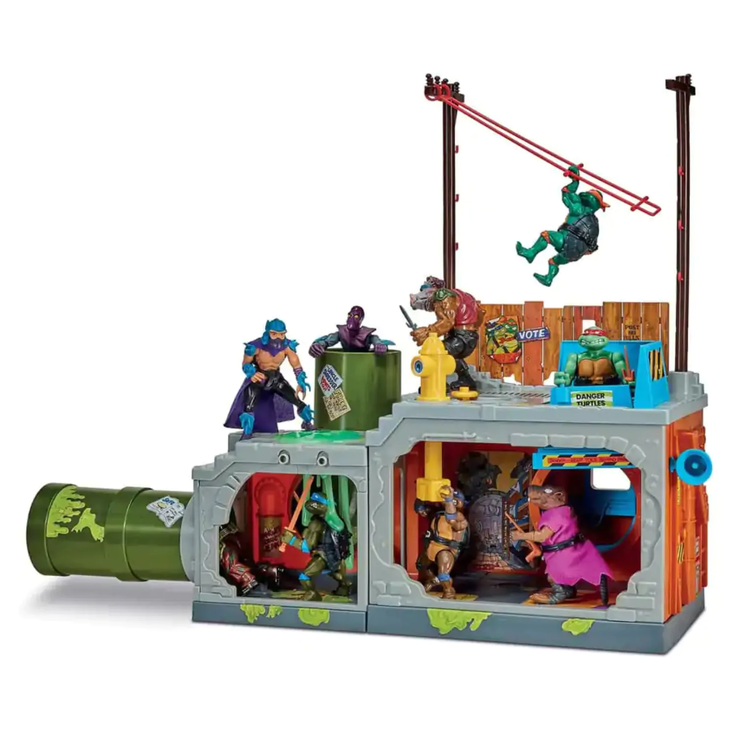 Teenage Mutant Ninja Turtles Building Secret Sewer Lid Playset Modul Mutant Set de joacă 30 cm poza produsului