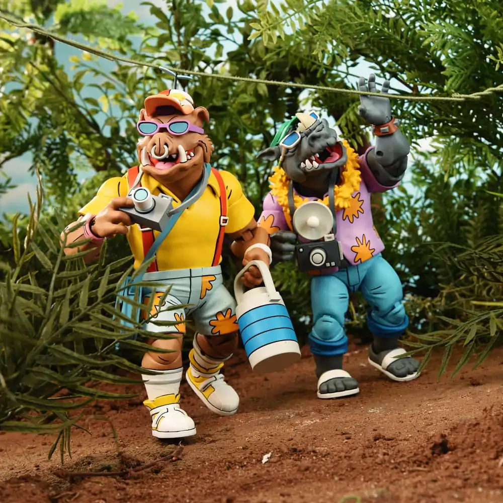 Teenage Mutant Ninja Turtles (Cartoon 1980) Figurină de acțiune set 2 bucăți Vacation Bebop and Rocksteady 18 cm poza produsului