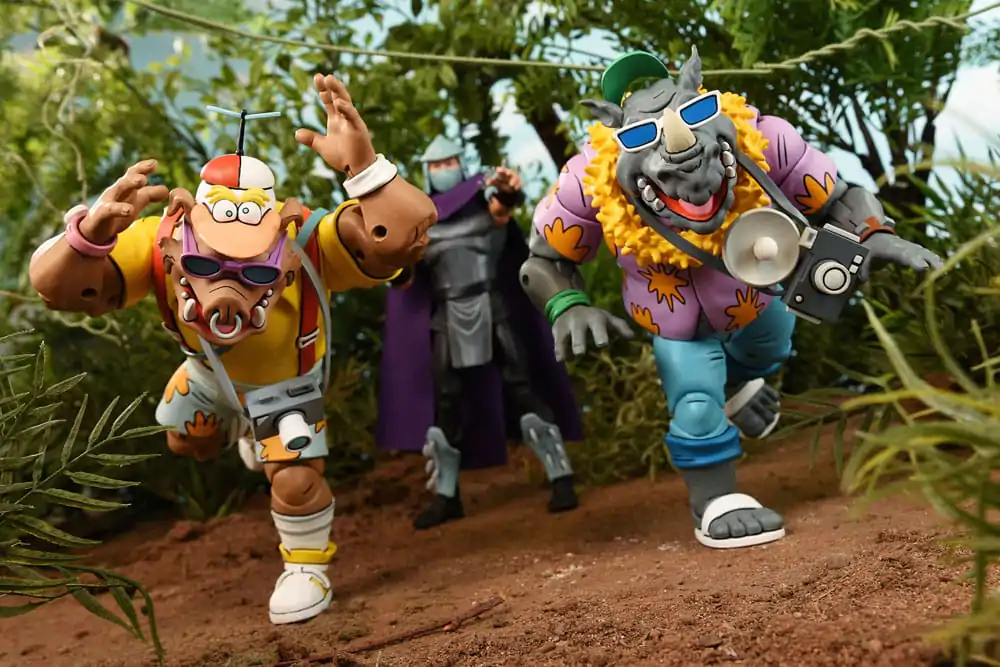 Teenage Mutant Ninja Turtles (Cartoon 1980) Figurină de acțiune set 2 bucăți Vacation Bebop and Rocksteady 18 cm poza produsului