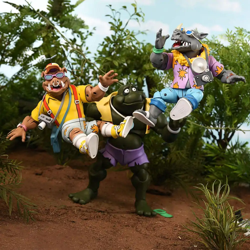 Teenage Mutant Ninja Turtles (Cartoon 1980) Figurină de acțiune set 2 bucăți Vacation Bebop and Rocksteady 18 cm poza produsului