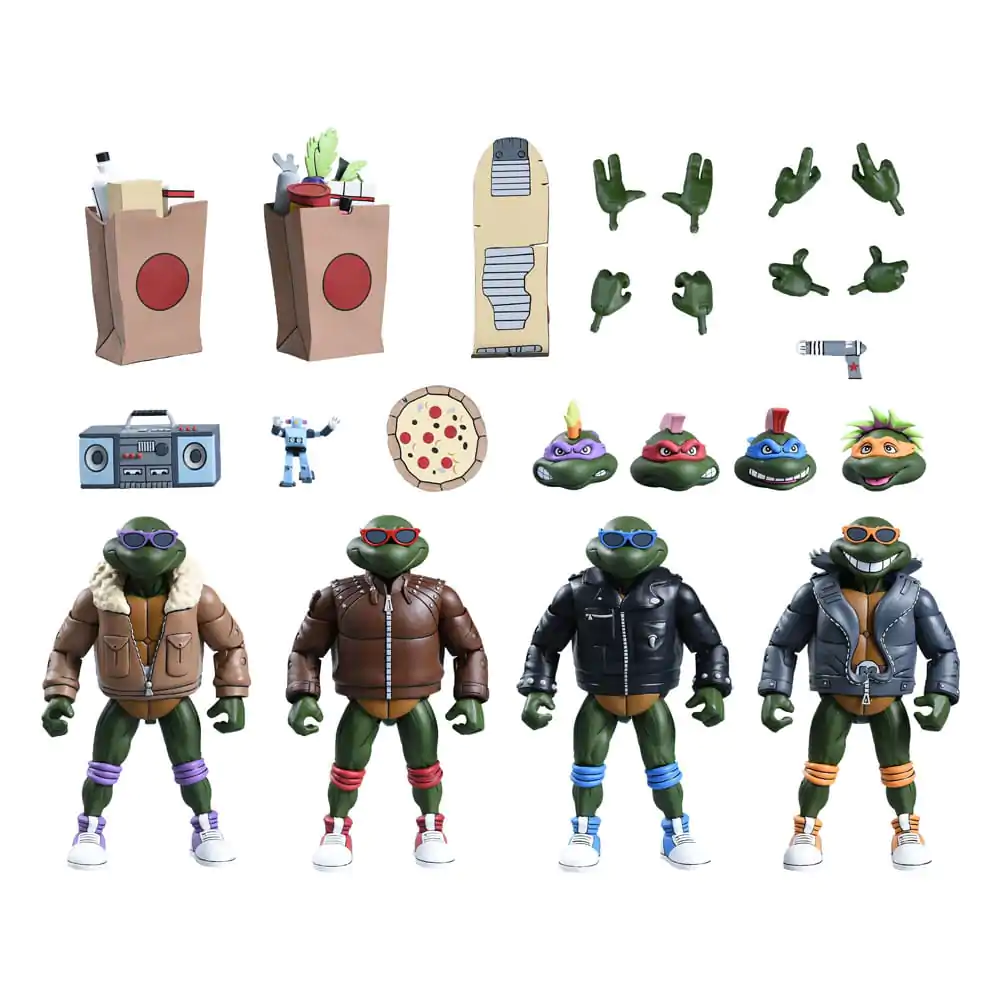 Teenage Mutant Ninja Turtles (Cartoon) Figurine de acțiune Set 4 Bucăți Țestoase Punk 18 cm poza produsului