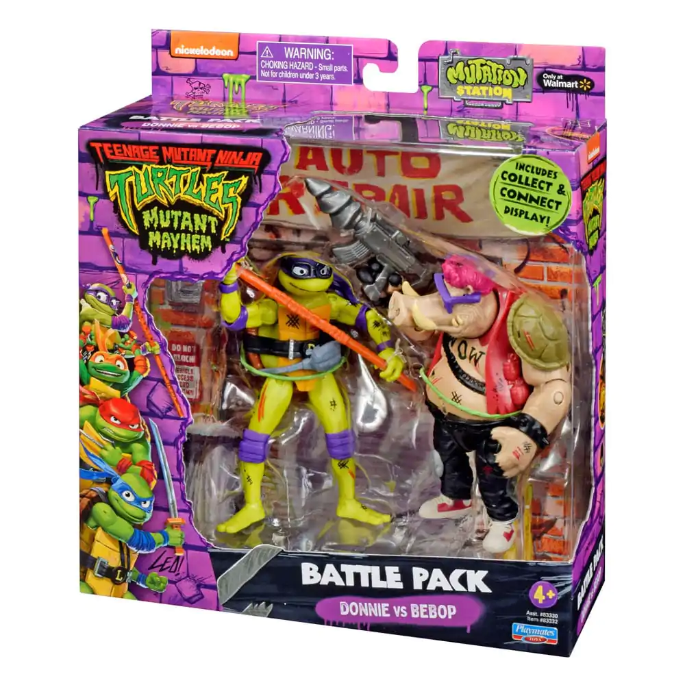 Teenage Mutant Ninja Turtles figurine de actiune Donatello vs. Bebop 11 cm poza produsului