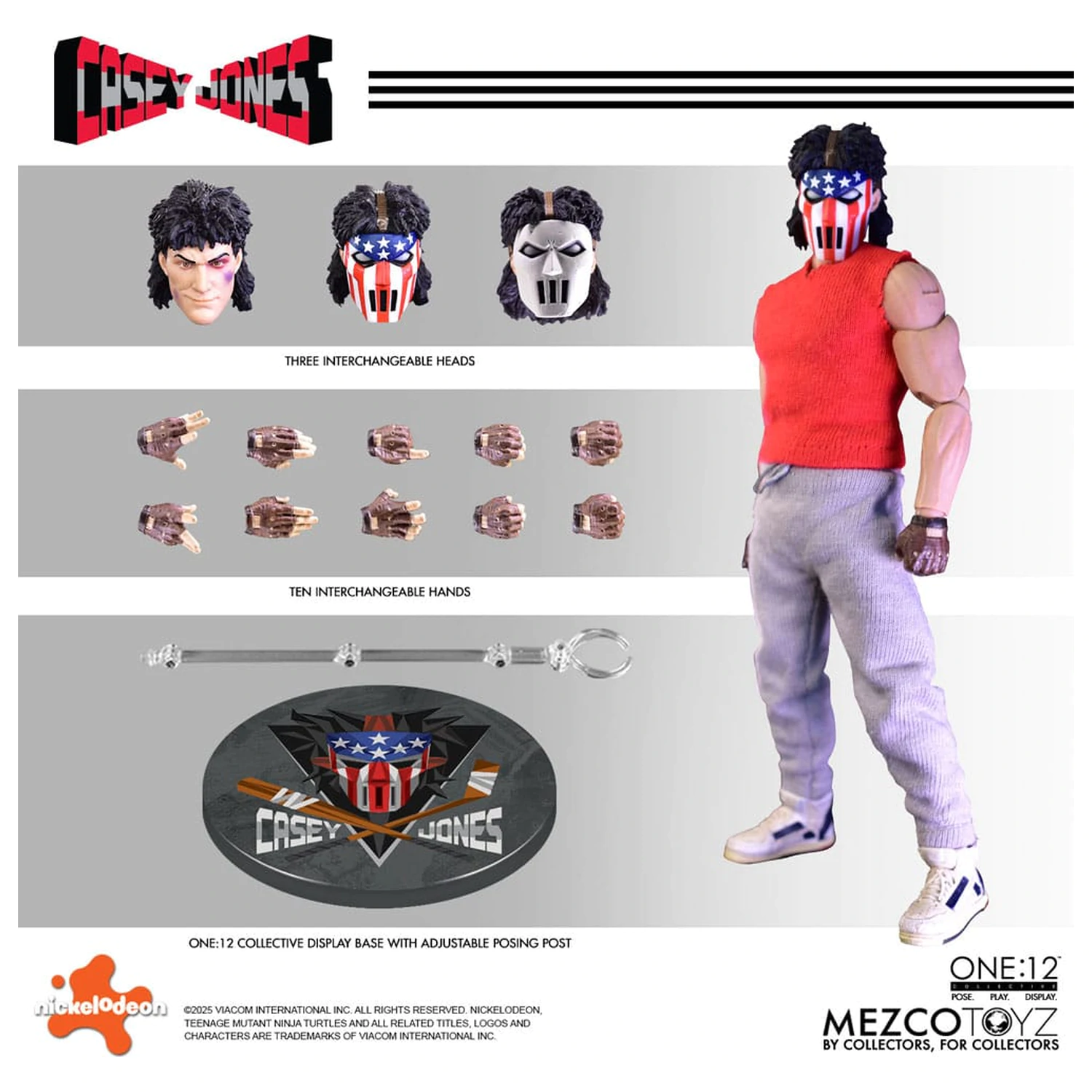 Teenage Mutant Ninja Turtles Figura 1/12 Casey Jones 17 cm poza produsului