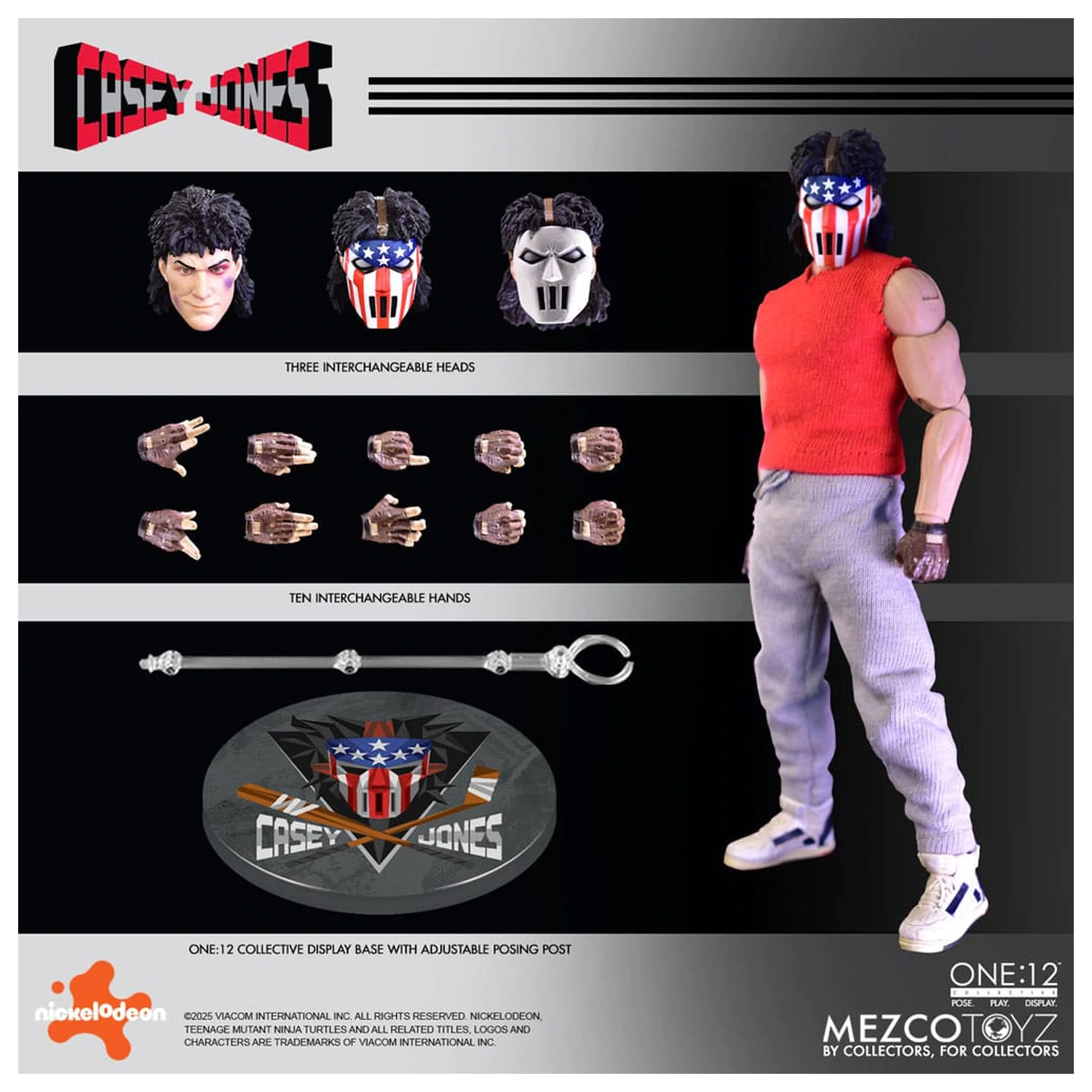 Teenage Mutant Ninja Turtles Figura 1/12 Casey Jones 17 cm poza produsului