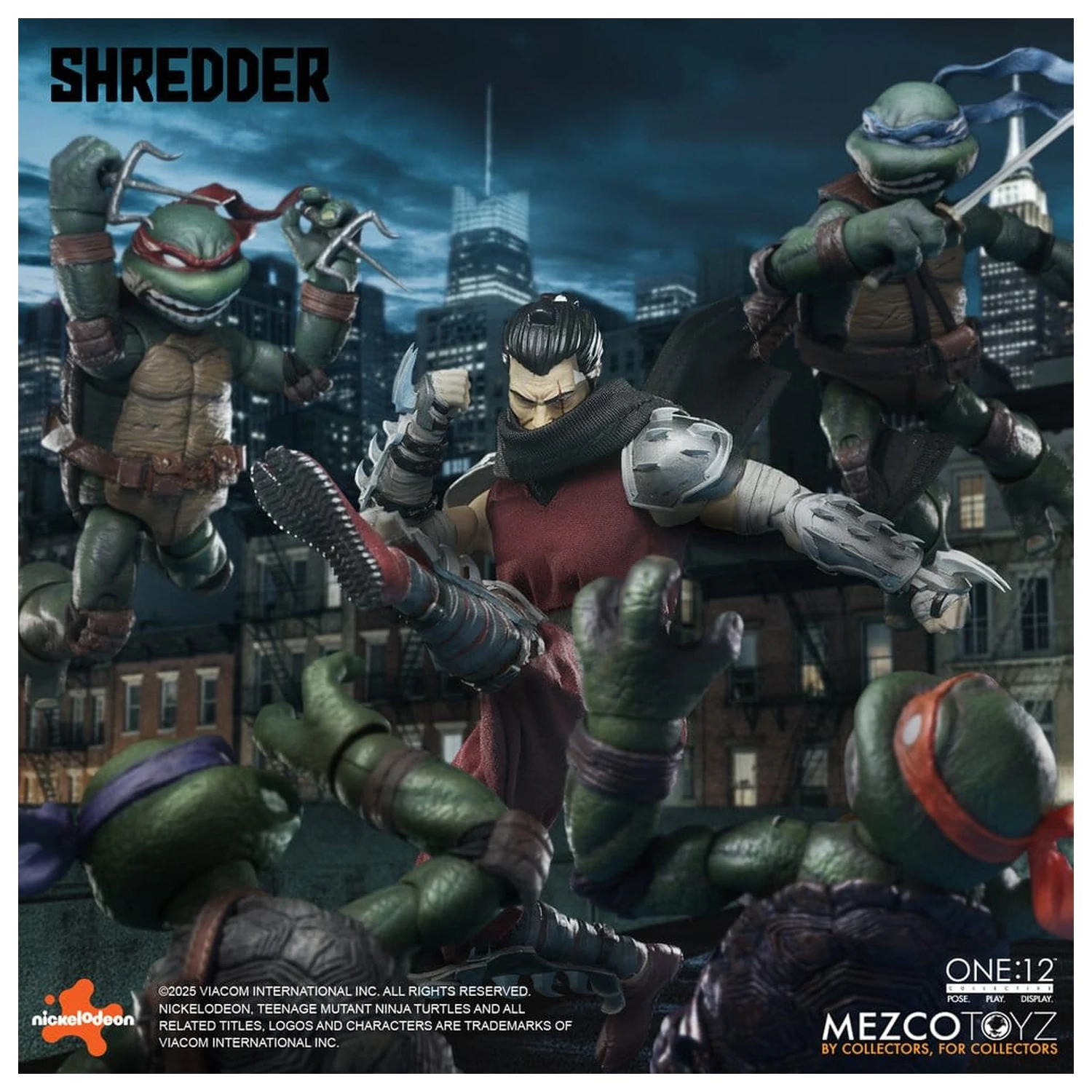 Teenage Mutant Ninja Turtles Figura 1/12 Shredder 17 cm poza produsului