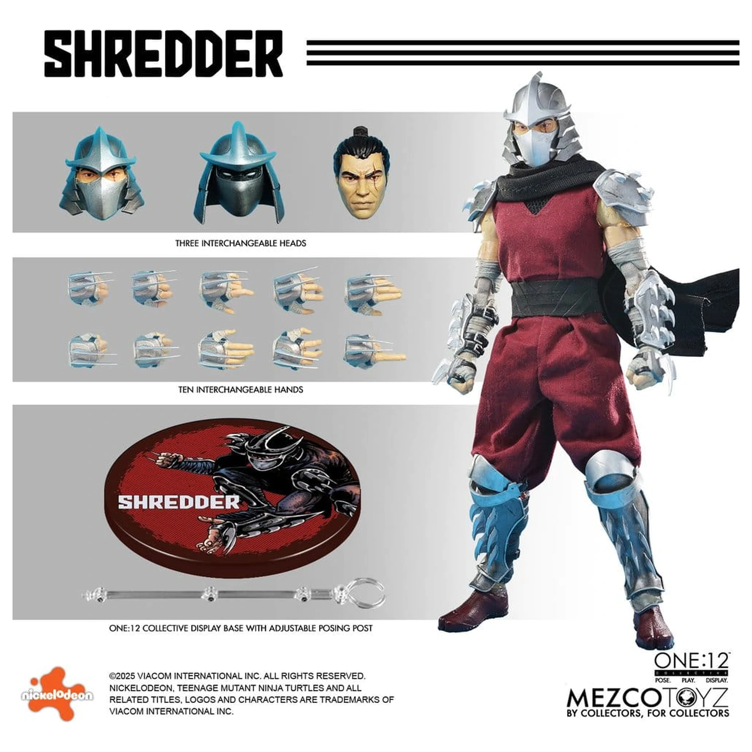 Teenage Mutant Ninja Turtles Figura 1/12 Shredder 17 cm poza produsului