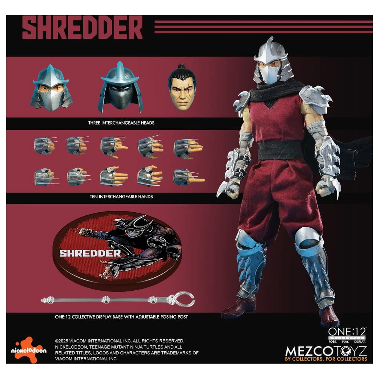 Teenage Mutant Ninja Turtles Figura 1/12 Shredder 17 cm poza produsului