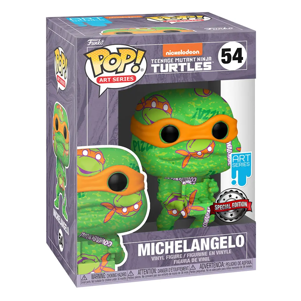 Teenage Mutant Ninja Turtles POP! Artist Series Figurina Vinil Michelangelo 9 cm poza produsului