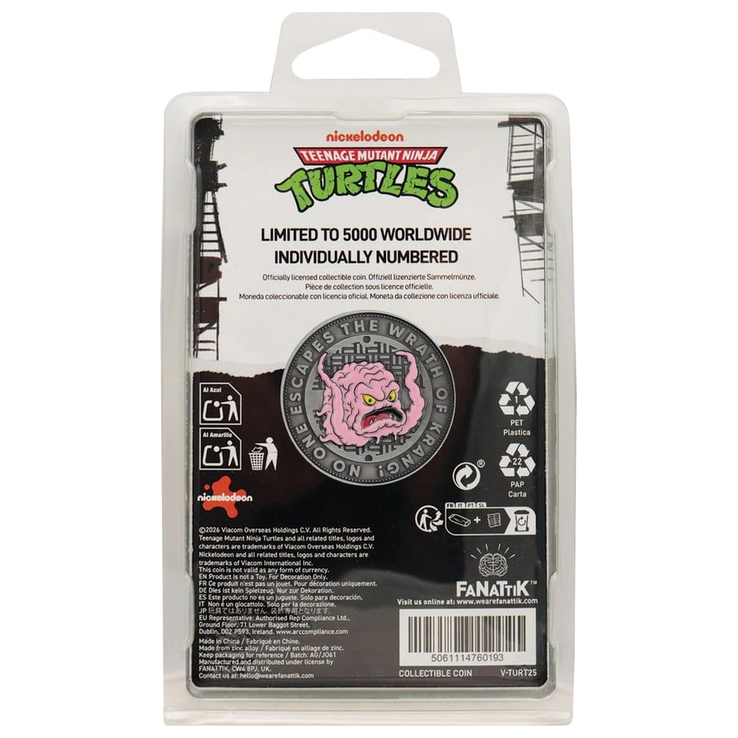 Teenage Mutant Ninja Turtles moneda de colectie Krang poza produsului