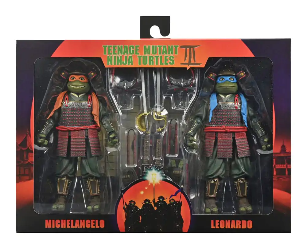 Teenage Mutant Ninja Turtles III Figurina de acțiune 2-Pack Leonardo & Michelangelo 18 cm poza produsului