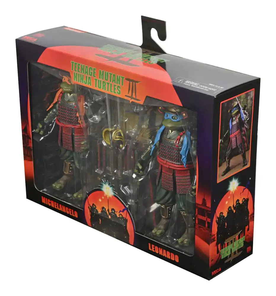 Teenage Mutant Ninja Turtles III Figurina de acțiune 2-Pack Leonardo & Michelangelo 18 cm poza produsului