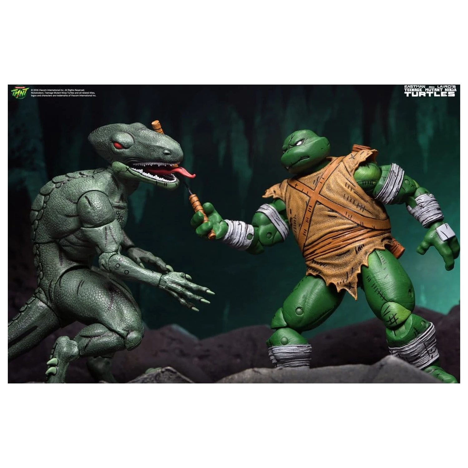 Teenage Mutant Ninja Turtles (Mirage Comics) Figurina de acțiune Pachet dublu Daimyo Orkai & Raptor 18 cm poza produsului