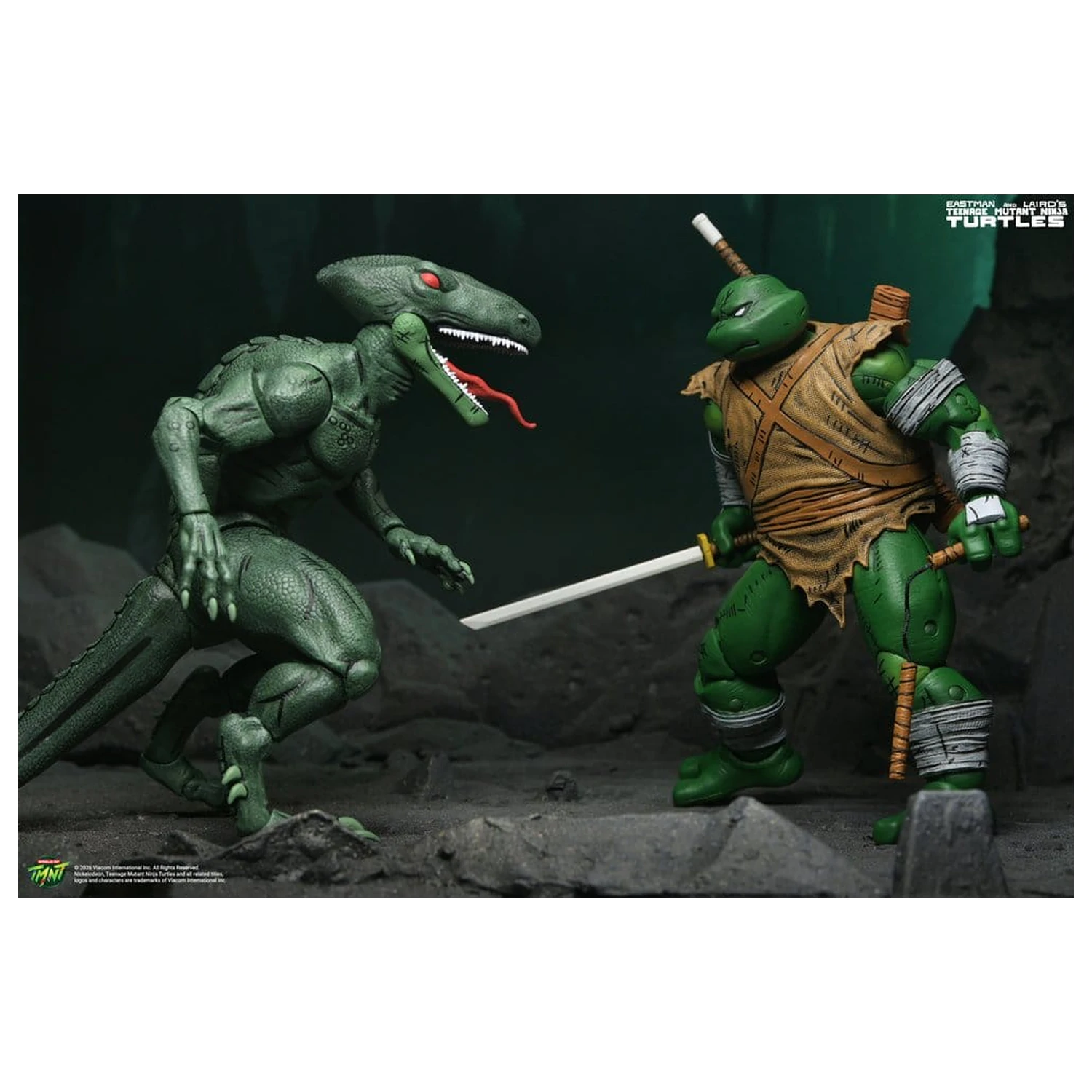 Teenage Mutant Ninja Turtles (Mirage Comics) Figurina de acțiune Pachet dublu Daimyo Orkai & Raptor 18 cm poza produsului